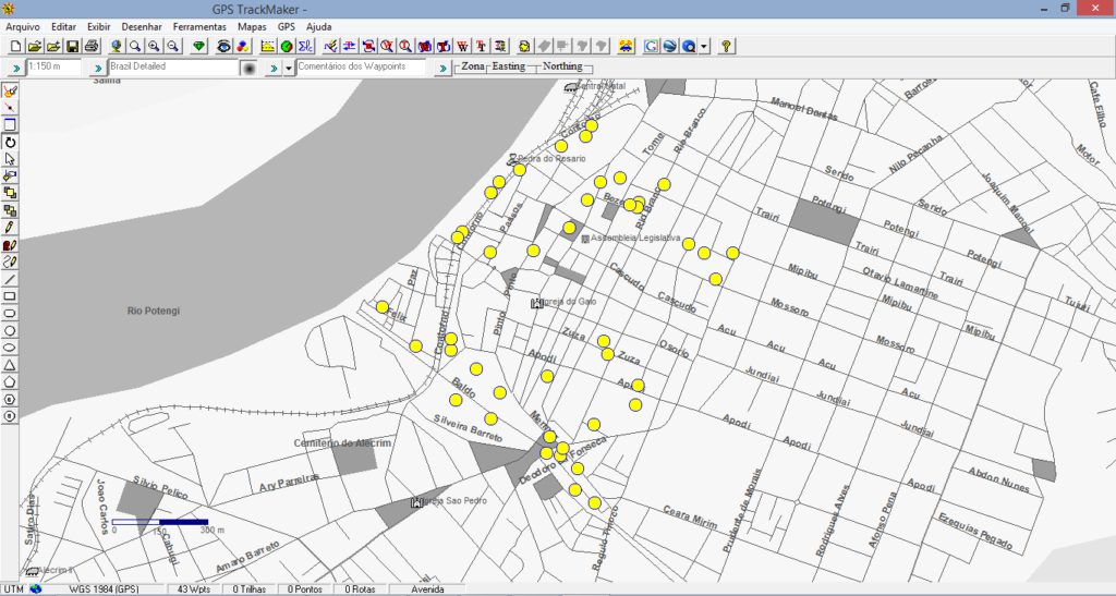 dados do gps trackmaker