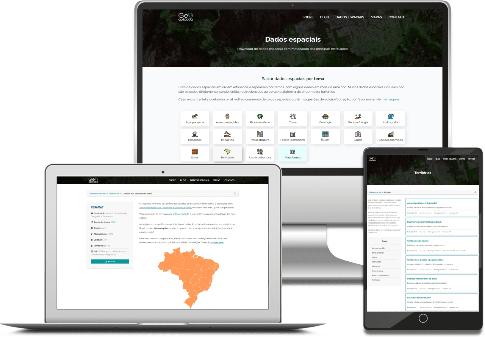 Dados espaciais da Geoaplicada